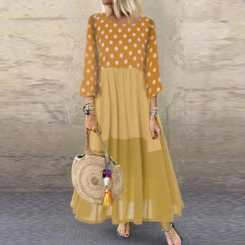 Women's Bohemian Ruffle Sundress  ZANZEA Summer Sleeveless Floral Printed Maxi Long Dress Casual Loose Party Tanks Vestido
